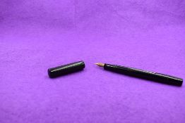 A Mabie Todd & Co Blackbird Self filler Leverfill fountain pen, in BHR a Blackbird nib. Approx 14.