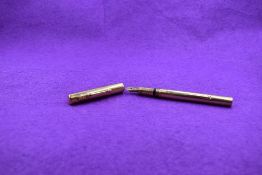 A Mabie Todd Co Ltd Swan leverfill fountain pen, in 14ct gold, plain design (some minor scratches