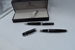 A boxed Sheaffer 300 fountain pen and ball pen set. Unused
