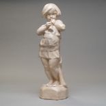 A studio pottery figure Carter Stabler Adams by Phoebe Stabler of a Busker girl or girl playing
