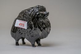 A Lenham pottery,Norwich, Pomeranian dog figurine, good condition, marked underside for Lenham