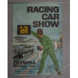 A genuine vintage poster advertising the Racing Car Show 1971 at olympia national hall