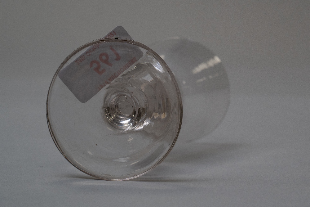 A small Victorian wine glass with central knop to stem. - Image 2 of 2