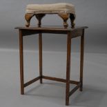 An early 20th Century oak occasional table, probably been one of a nest, width approx. 51cm, and a