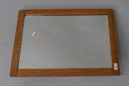 A vintage oak frame wall mirror, approx. 57 x 42cm