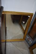 A modern gilt frame wall mirror, 85 x 60cm