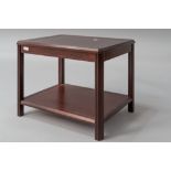 A stained frame rosewood effect occasional/coffee table having undertier, dimensions approx. 57 x