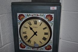 A Magneta Electric clock, model 37, serial number 5239, the case being later painted and