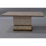 A modern marble effect coffee table in the classical style, approx. 110 x 60cm