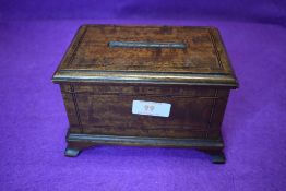 An art deco wooden cased cigarette dispenser or case