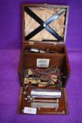 A late Victorian Electro Medical Britelec cabinet battery