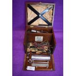 A late Victorian Electro Medical Britelec cabinet battery