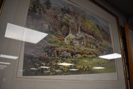 A print, after Judy Boyes, Daffodil Time Grasmere, signed, 35 x 52cm, plus frame and glazed