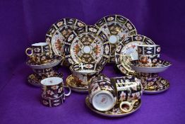 A part coffee service and similar by Royal Crown Derby in a traditional Imari design