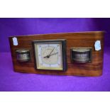 An art deco styled weather station barometer set