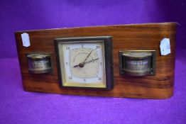 An art deco styled weather station barometer set