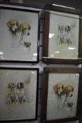 A selection of dog themed prints including pitbull and spaniel interest