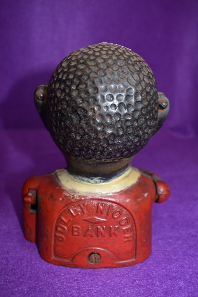 A late Victorian genuine cast iron character money box - Image 2 of 2