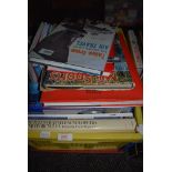 A selection of text and reference books including sports and motor cycle interest