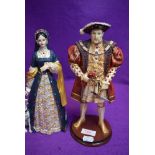 Two figure studies by Regency Fine Arts including King Henry 8th and Katherine Howard