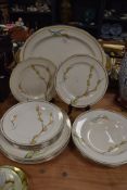A selection of hand decorated table wares and dinner plates by Grays Pottery