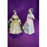 Two figure studies by Royal Doulton including Julia HN2706 and Elegance 2264