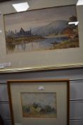 Two original water colours including Abbey ruins