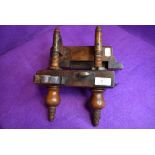 An antique wood workers or cabinet makers beech wood rebate plane bearing names Youngmans, Malloch