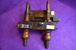 An antique wood workers or cabinet makers beech wood rebate plane bearing names Youngmans, Malloch