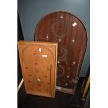 Two vintage early 20th century bagatelle games