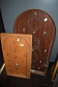 Two vintage early 20th century bagatelle games