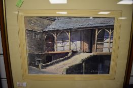 A watercolour, D R Mounsey, Town End Barn, 20 x 30cm, plus frame and glazed