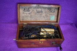 A late Victorian Improved magneto Electric Machine medical quackery related