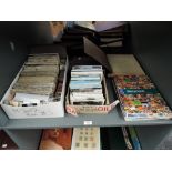 A collection of World Stamps and Trade Cards in albums and loose, Cigarette Cards in albums and