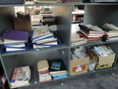 A large collection on four shelves of GB & World Stamps, loose & in albums, mainly used, along