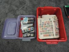 A collection of GB & World Stamps & Covers, in albums & loose in two boxes including 4 albums of