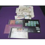 A collection of GB Stamps and FDC, mint & used, including George V pair of 4 Penny Stamps Forgery,