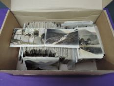 A collection of Abrahams Lake District Postcards, black & white and colour, several hundred cards