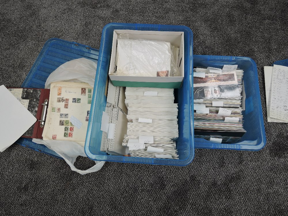 A collection in 2 boxes of GB Presentation Packs 1980's to 2000, FDC mainly 1970's and 1980's Bureau