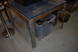 A industrial style work bench approx. 92 x 92cm