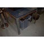 A industrial style work bench approx. 92 x 92cm