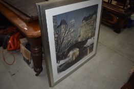 An oversized print, Twilight in Central Park, approx 100 x 100cmn