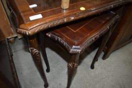 A reproduction period style nest of two tables (large and small - no medium)