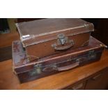 Two vintage suitcases