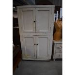 A 19th Century painted pine pantry or linen cupboard, approx width 110cm height 195cm