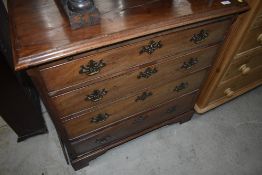 A 19th Century mahogany chest of nice proportions at just 32' (81cm) wide , with brushing slide