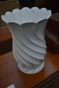 A modern ceramic vase, of twist design, height approx. 44cm, no makers mark , few chips here and