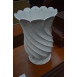 A modern ceramic vase, of twist design, height approx. 44cm, no makers mark , few chips here and