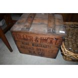 A vintage wine crate , named for Fuller and Hick Ltd, Bath