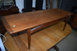 A vintage G plan teak coffee table, width approx. 137cm